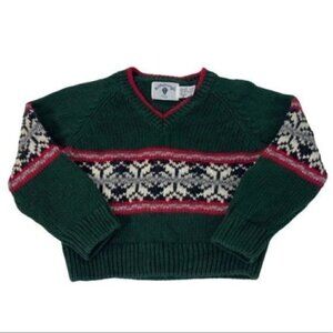 Kitestrings Knit fair Isle Long Sleeve Pullover Sweater Size 2T V-neck